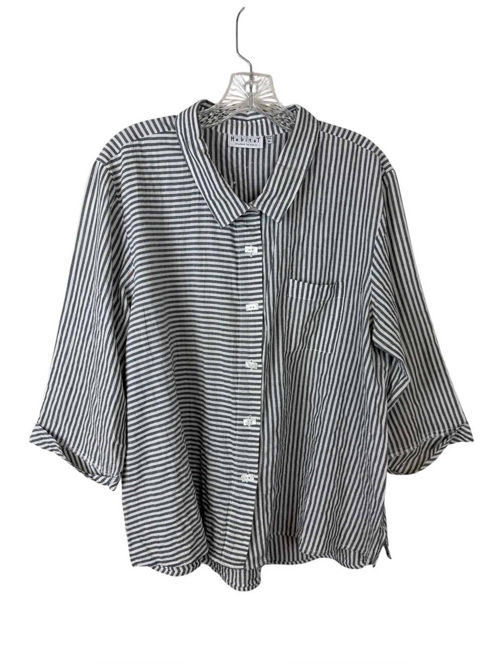 Habitat Button Front Tunic Top Lagenlook